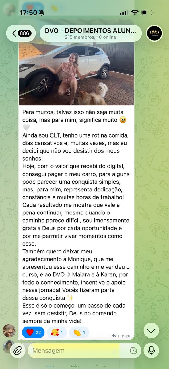 Depoimento de aluna: conquista do carro com a renda digital
